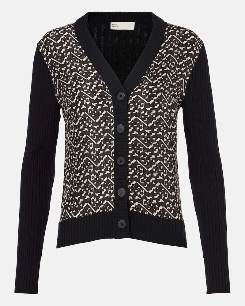 Tory Burch Cardigan aus Seide Schwarz