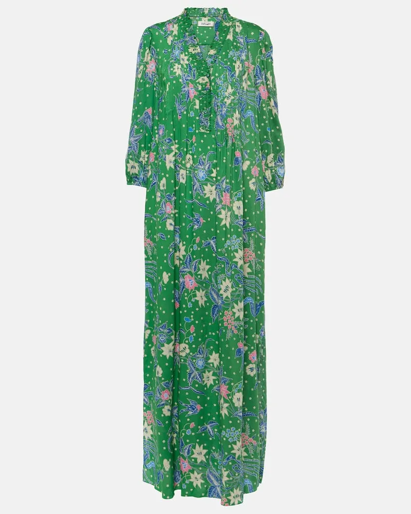 Diane von Furstenberg Bedrucktes Maxikleid Layla aus Jersey Grün