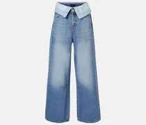 Wide-Leg Jeans Double Layer Slouchy
