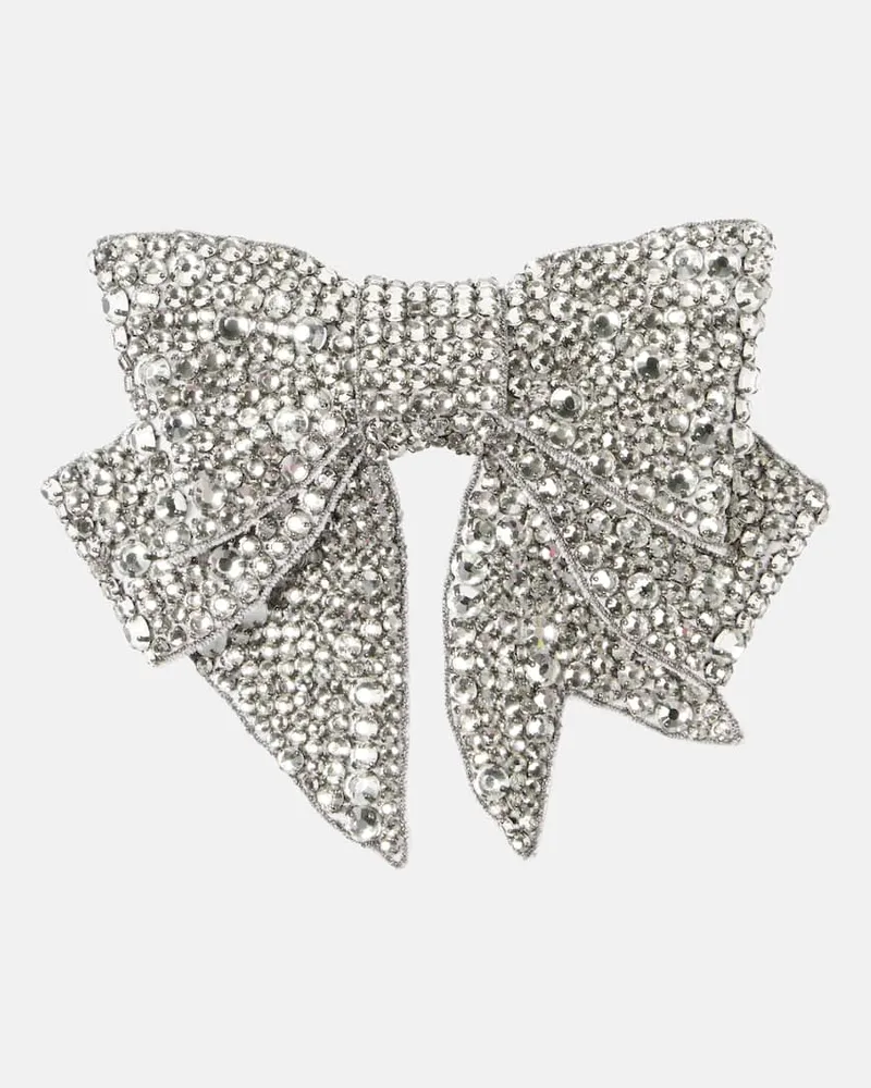 Jennifer Behr Haarspange Belle Bow mit Kristallen Silber