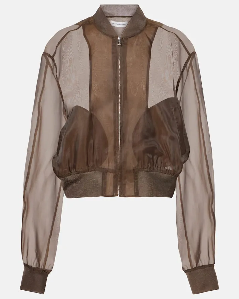 FRANKIE Shop Bomberjacke Micky aus einem Seidengemisch Schwarz