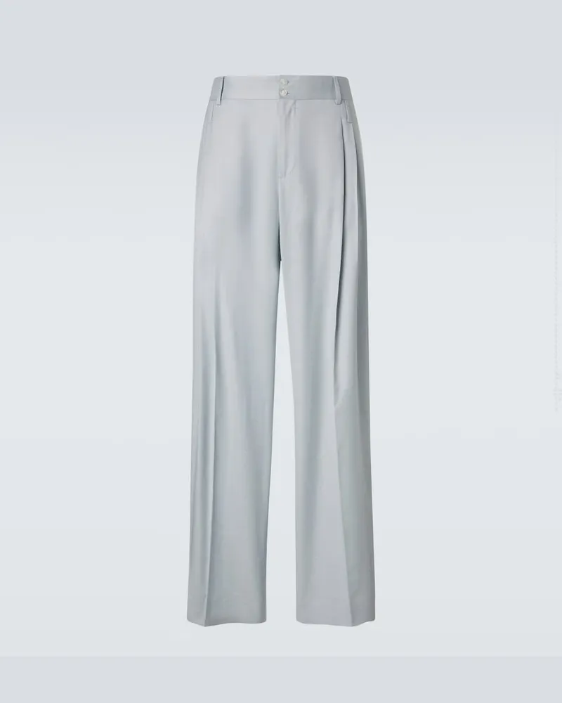 Dolce & Gabbana Weite High-Rise-Hose Blau