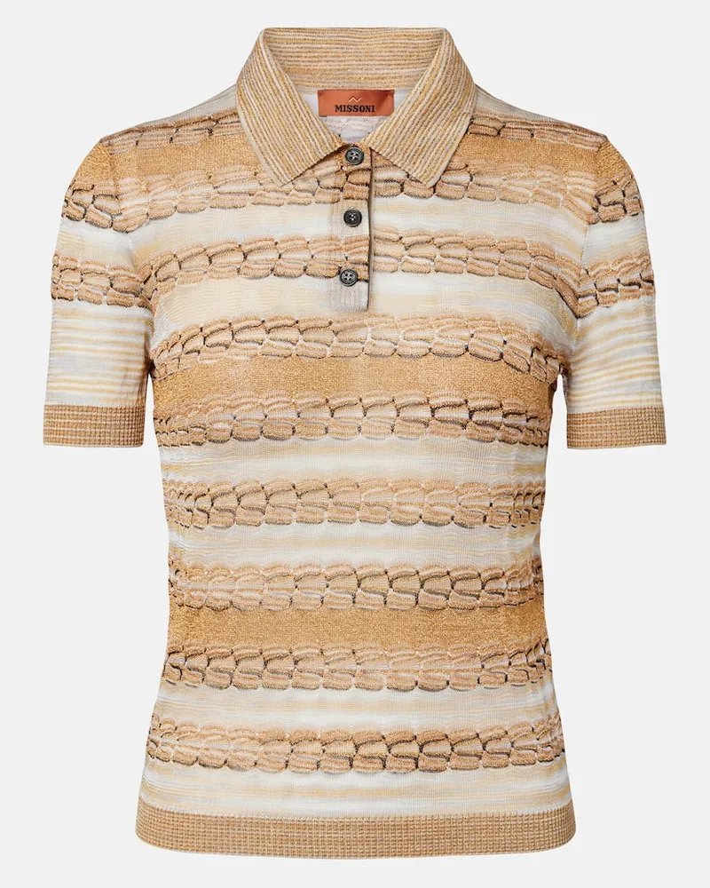 Missoni Polohemd aus Lamé Gold