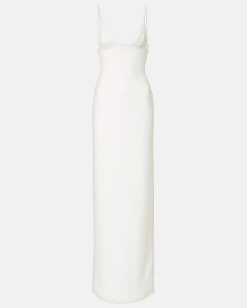 David Koma Bridal Robe mit Spitze Weiß