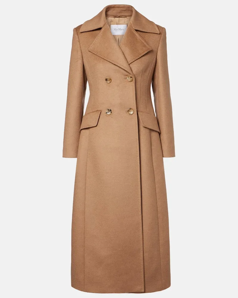 Max Mara Mantel Lepanto aus Kamelhaar Beige