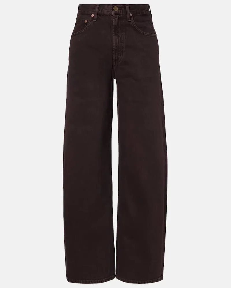 AGOLDE Wide-Leg Jeans Low Curve Braun