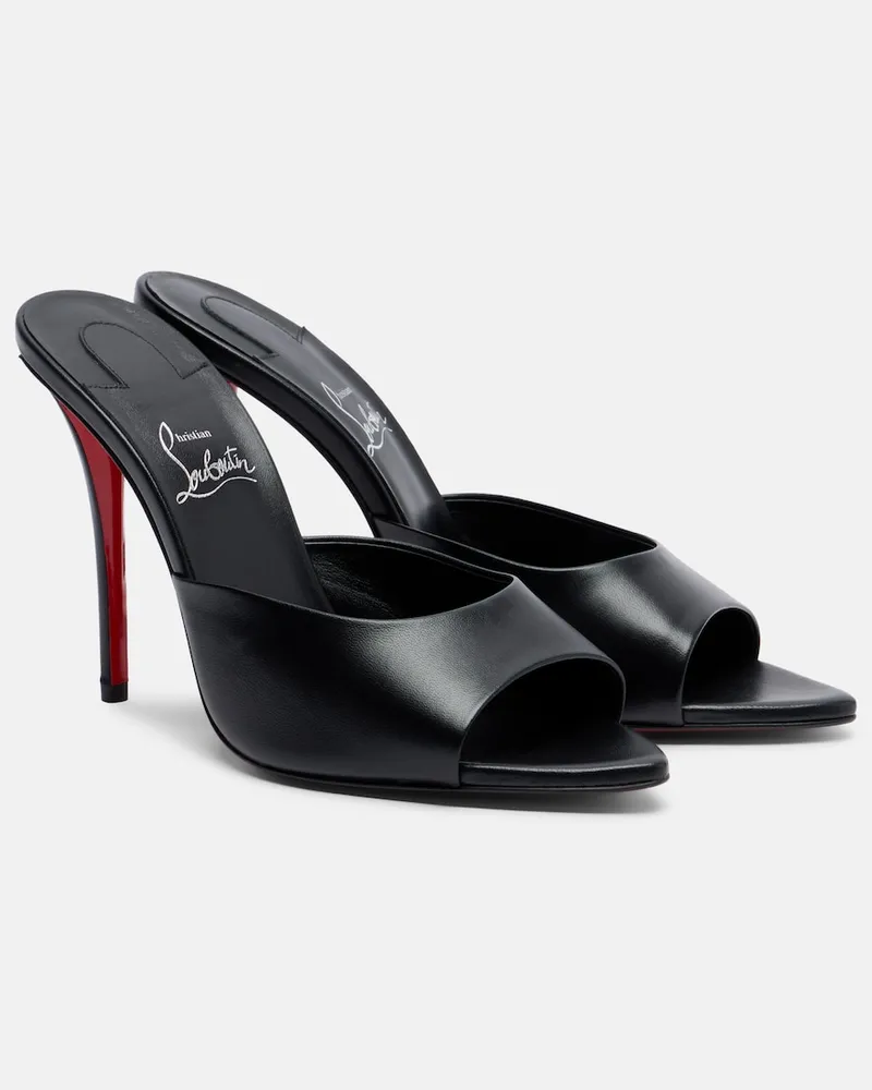 Christian Louboutin Pantoletten Miss Z aus Leder Schwarz