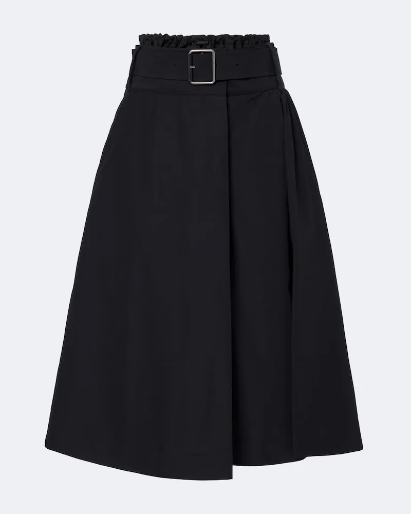 Loewe Midirock aus einem Baumwollgemisch Schwarz