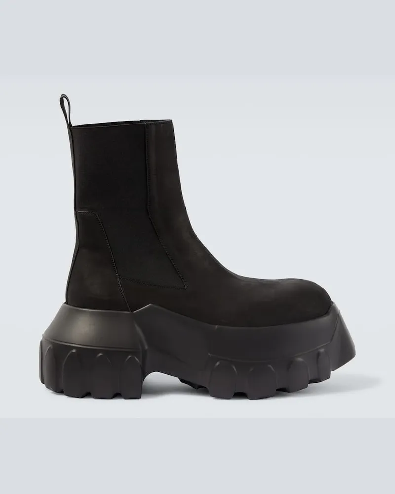 Rick Owens Chelsea Boots Beatle Mega Tractors aus Leder Schwarz