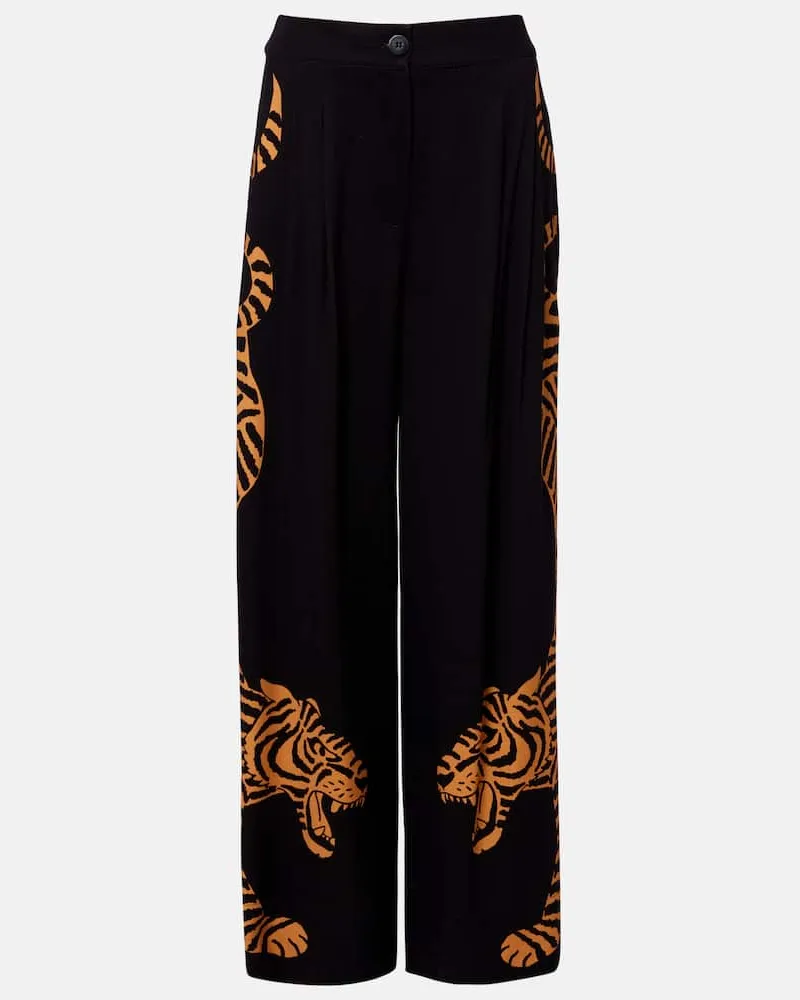 FARM Rio Weite Hose Black Tiger Schwarz