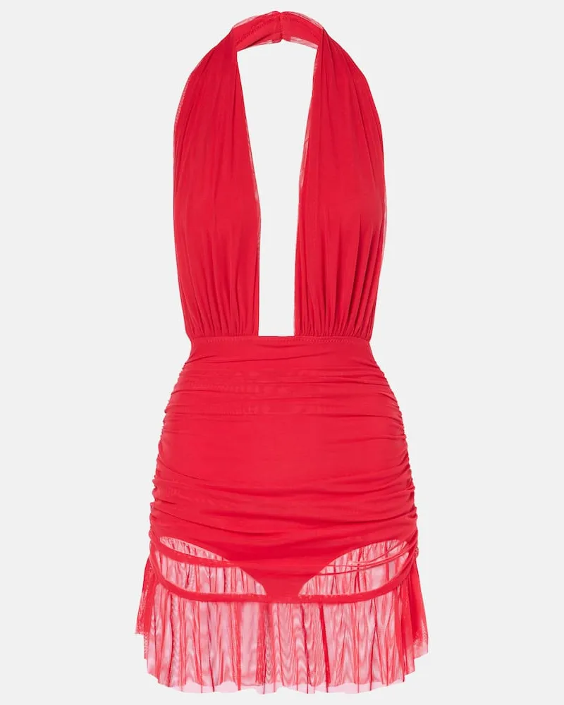 Norma Kamali Minikleid Rot