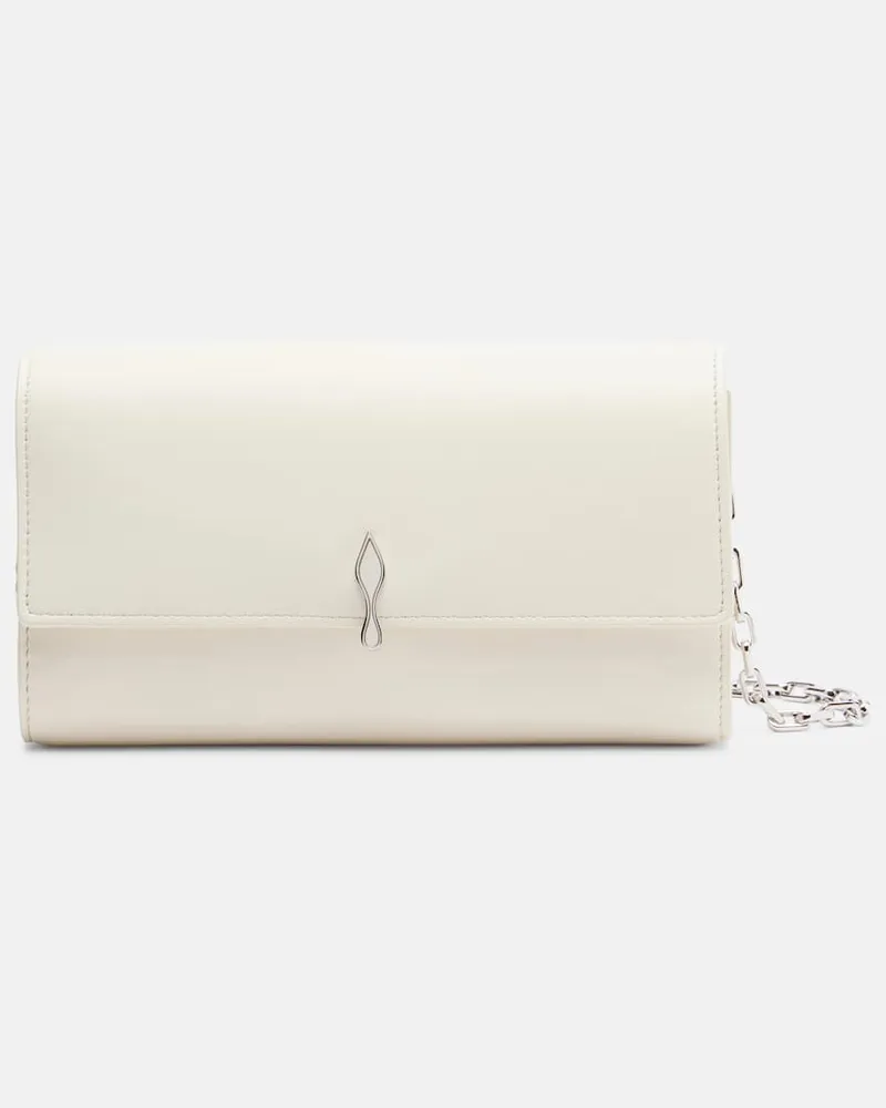 Christian Louboutin Clutch Bettina aus Leder Weiß