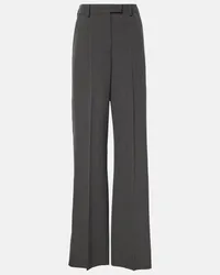 Valentino Garavani Gerade High-Rise-Hose aus Wolle Grau