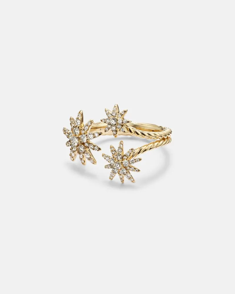 David Yurman Ring Starburst aus 18kt Gelbgold mit Diamanten Gold