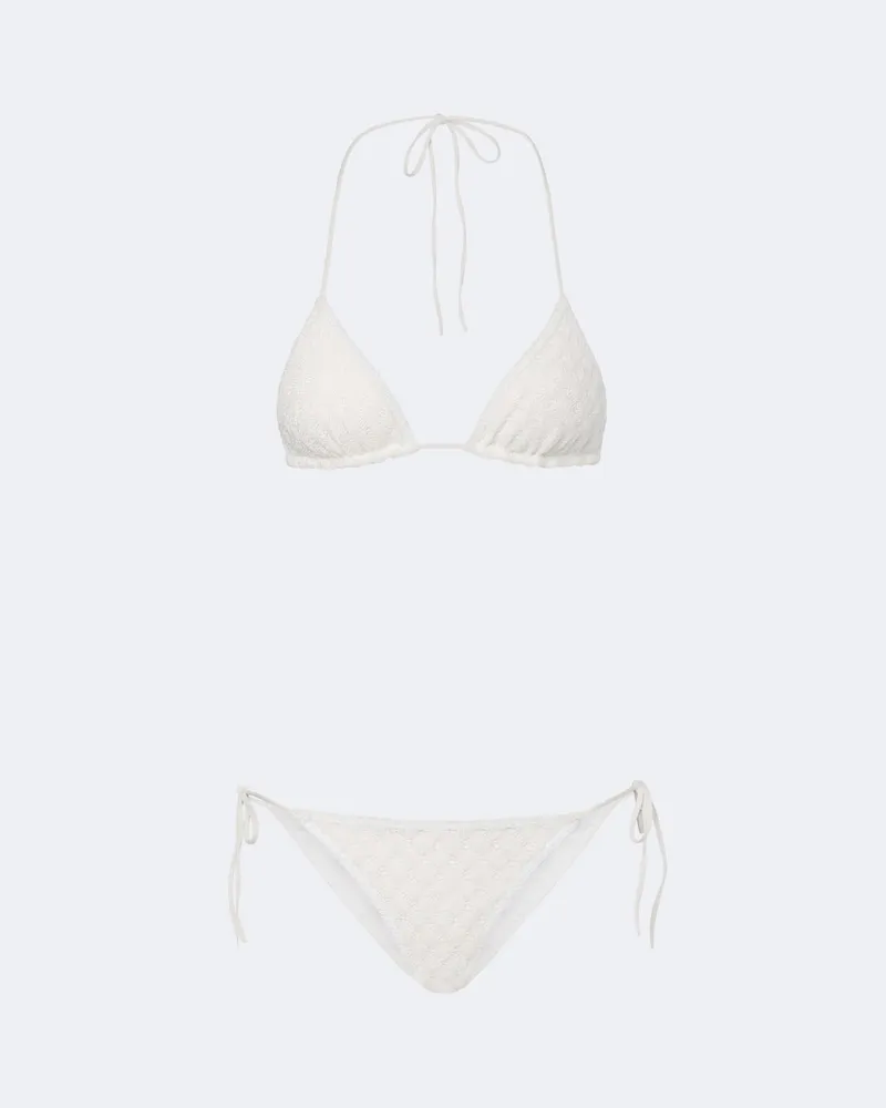 Missoni Bikini aus Lamé Weiß