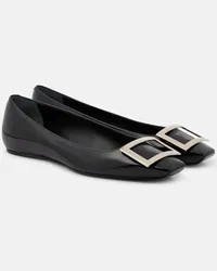 Roger Vivier Ballerinas Trompette aus Lackleder Schwarz