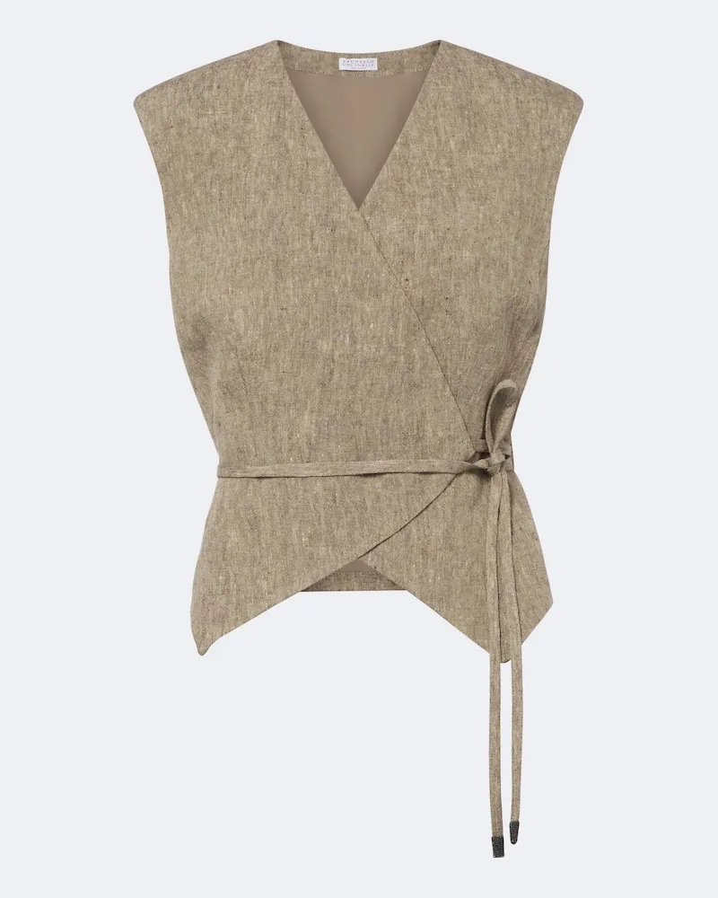 Brunello Cucinelli Weste Monili Braun