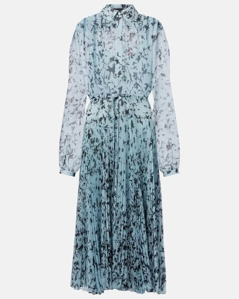 Proenza Schouler Hemdblusenkleid Jones aus Chiffon Blau