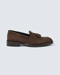 Brioni Loafers aus Veloursleder Braun