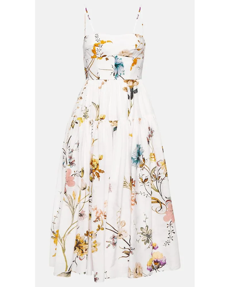 Erdem Midikleid Abelia aus Voile Multicolor