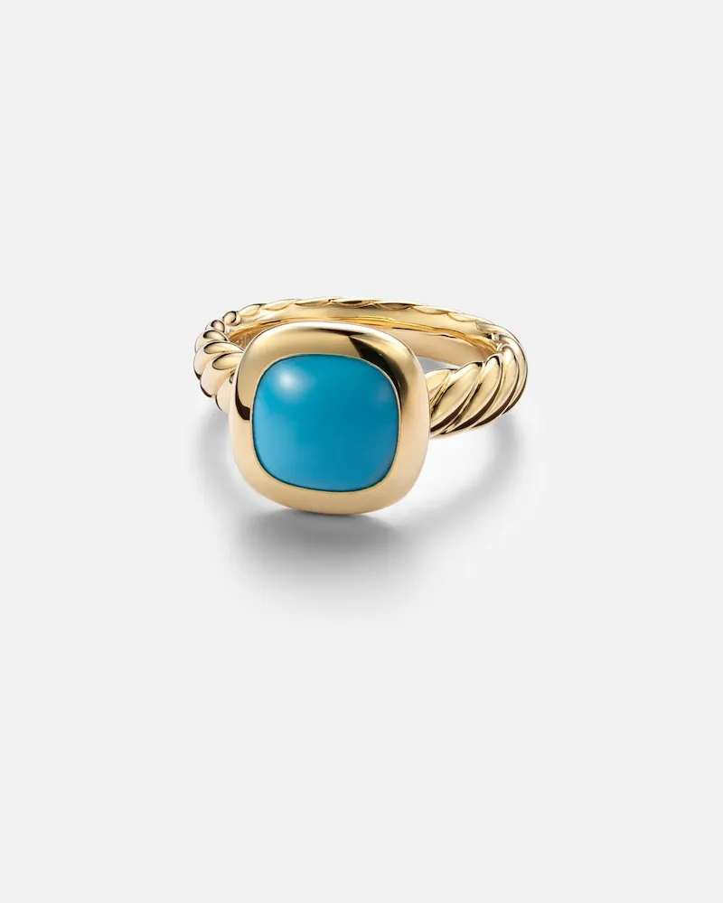 David Yurman Ring DY Mercer® aus 18kt Gelbgold mit Türkis Gold