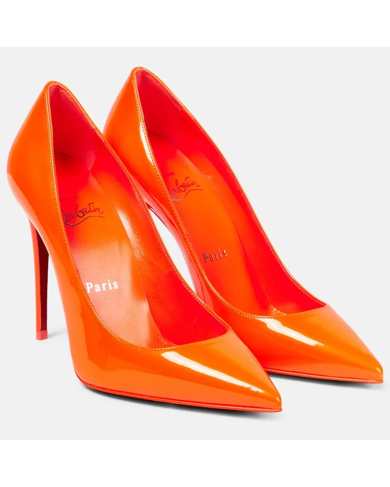 Christian Louboutin Pumps Kate 100 aus Lackleder Orange