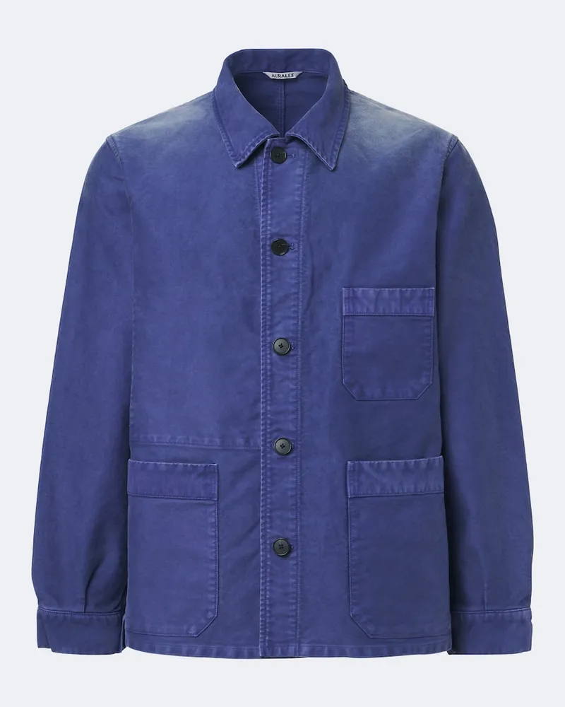 AURALEE Jeansjacke aus Baumwolle Blau