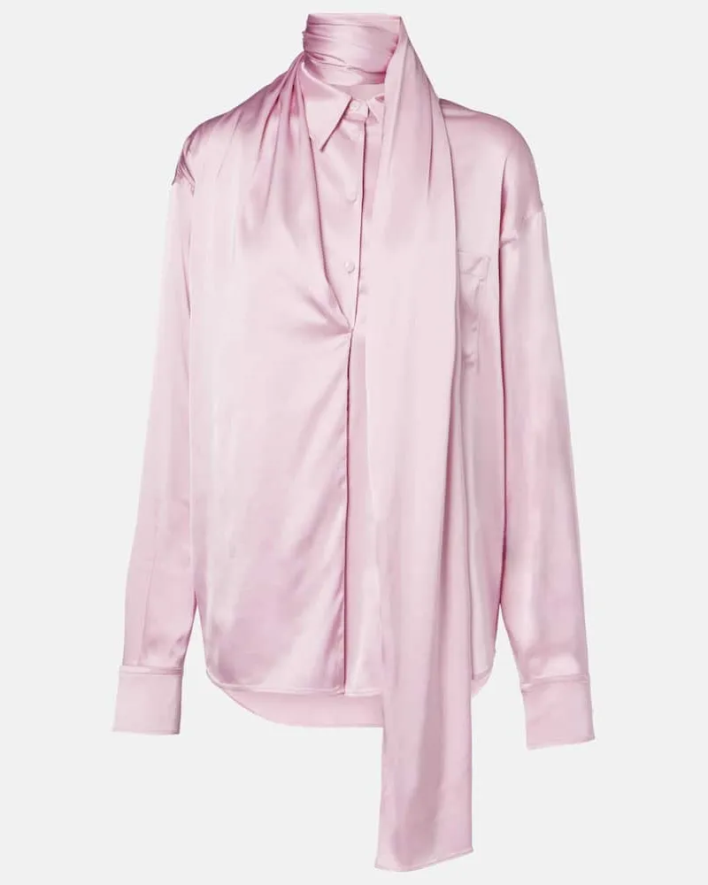 Acne Studios Bluse aus Satin Rosa
