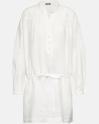 Loro Piana Minikleid aus Baumwolle Weiss