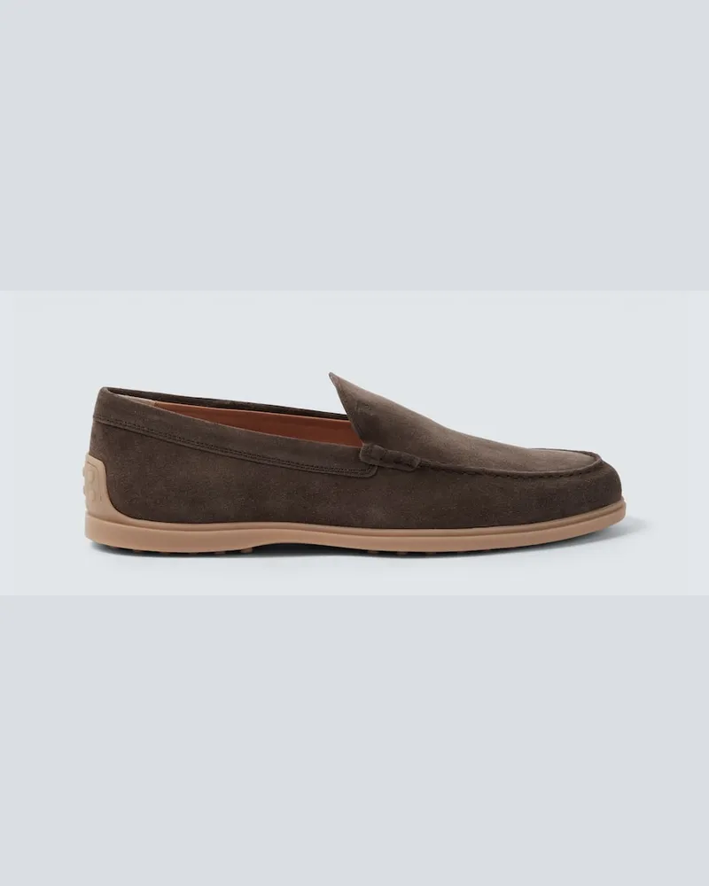 TOD'S Loafers aus Veloursleder Braun
