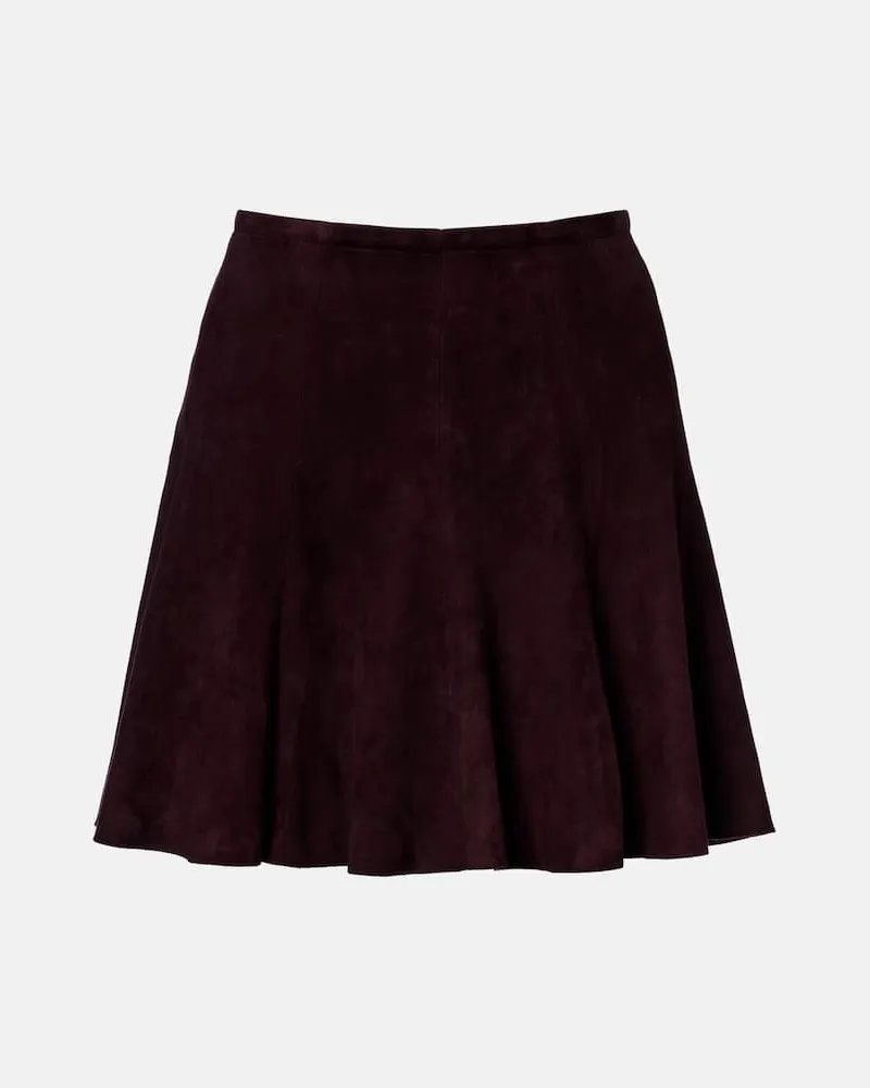 Stouls Minirock Mila aus Veloursleder Braun