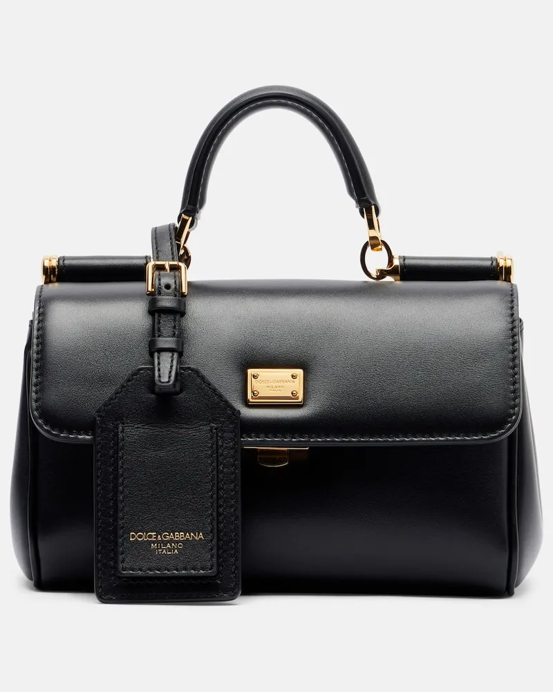 Dolce & Gabbana Tote Bag My Sicily Small aus Leder Schwarz