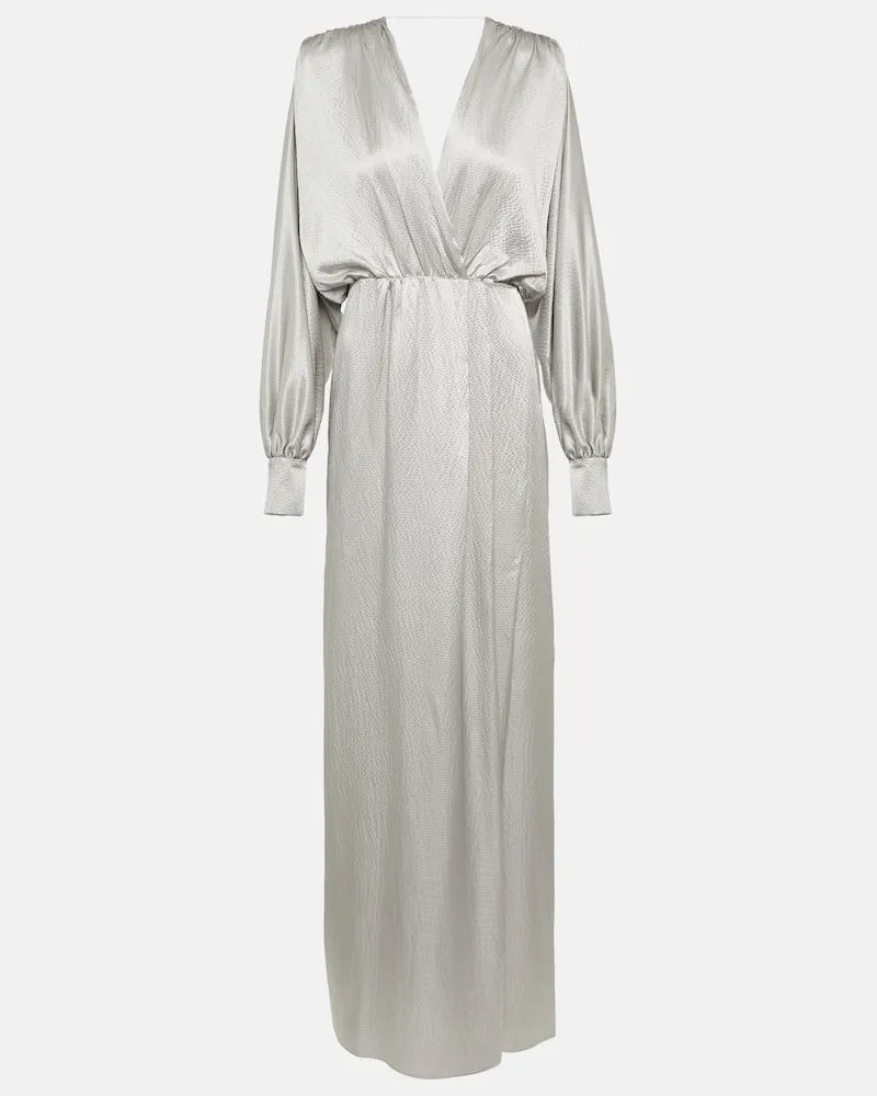 Max Mara Bridal Robe Vociare aus Seidensatin Weiß