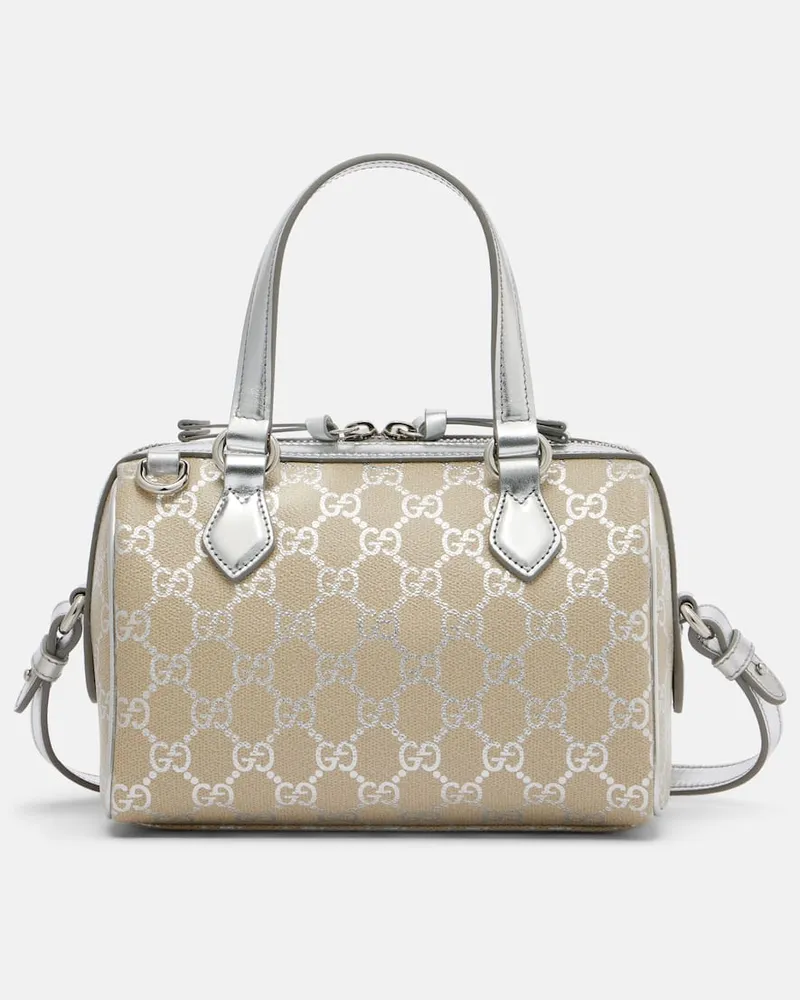 Gucci Tote Bag GG Emblem Small Silber
