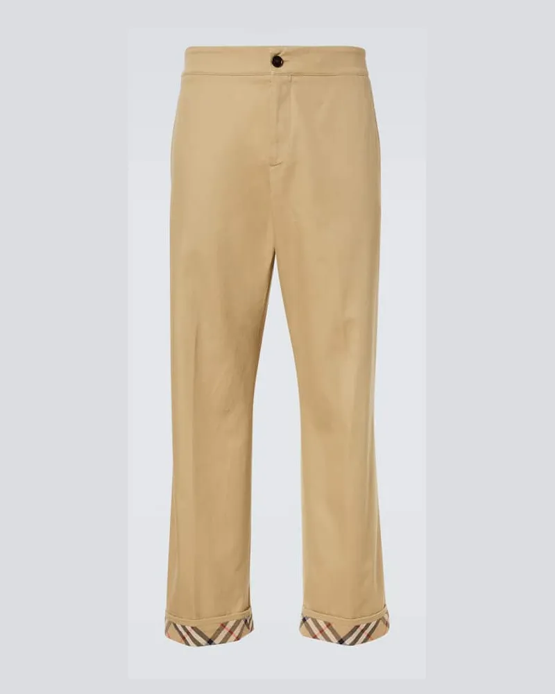 Burberry Hose Burberry Check aus Baumwolle Beige