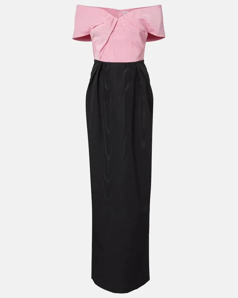 Rebecca Vallance Off-Shoulder-Robe Amaro aus Taft Rosa