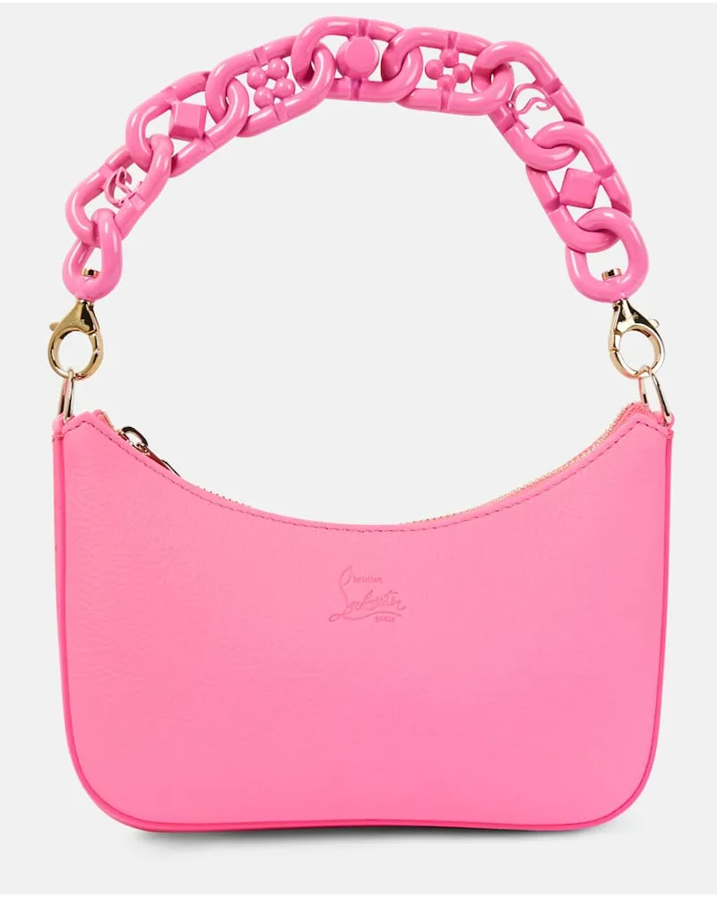 Christian Louboutin Schultertasche Loubila Chain Mini aus Leder Pink