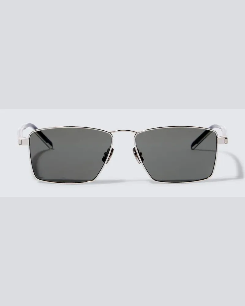 Saint Laurent Eckige Sonnenbrille SL 700 Silber