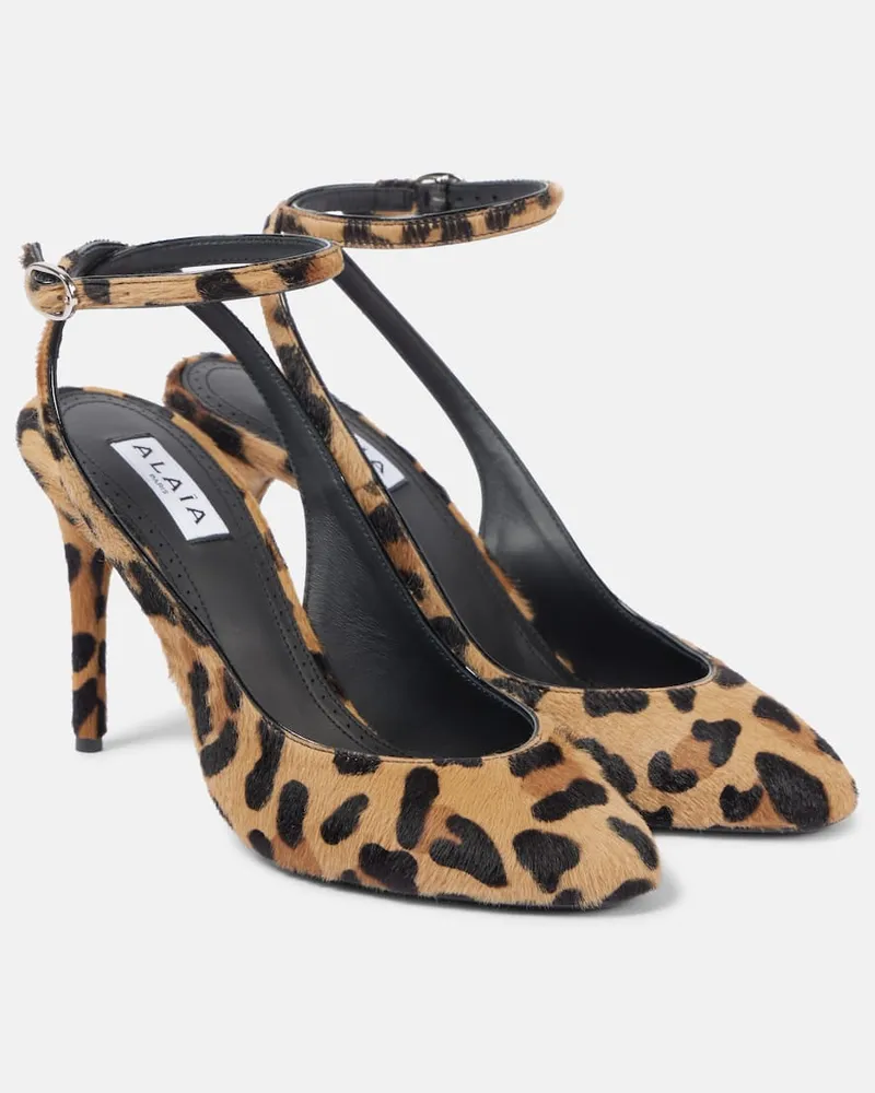 Alaïa Alaïa Slingback-Pumps Decollete 90 aus Kalbshaar Braun