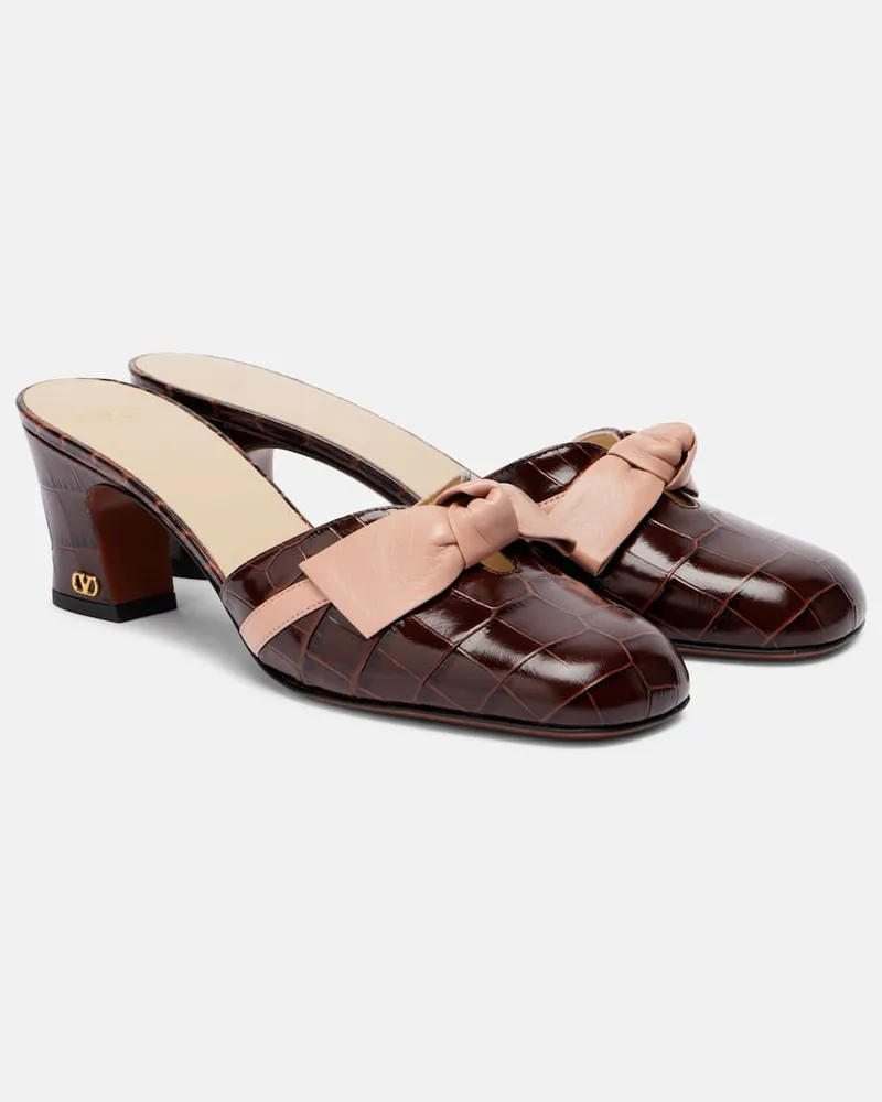 Valentino Garavani Sandalen Knotty 60 aus Leder Braun