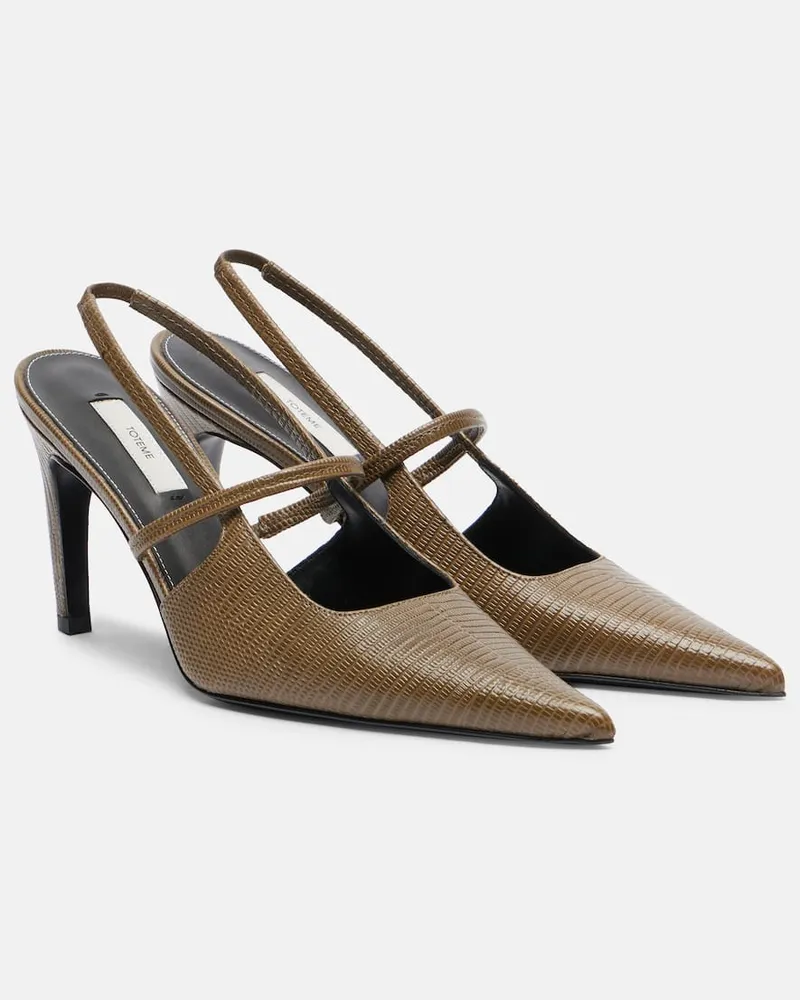 Totême Slingback-Pumps 85 aus Leder Grün