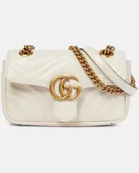 Gucci Schultertasche GG Marmont Mini Weiss