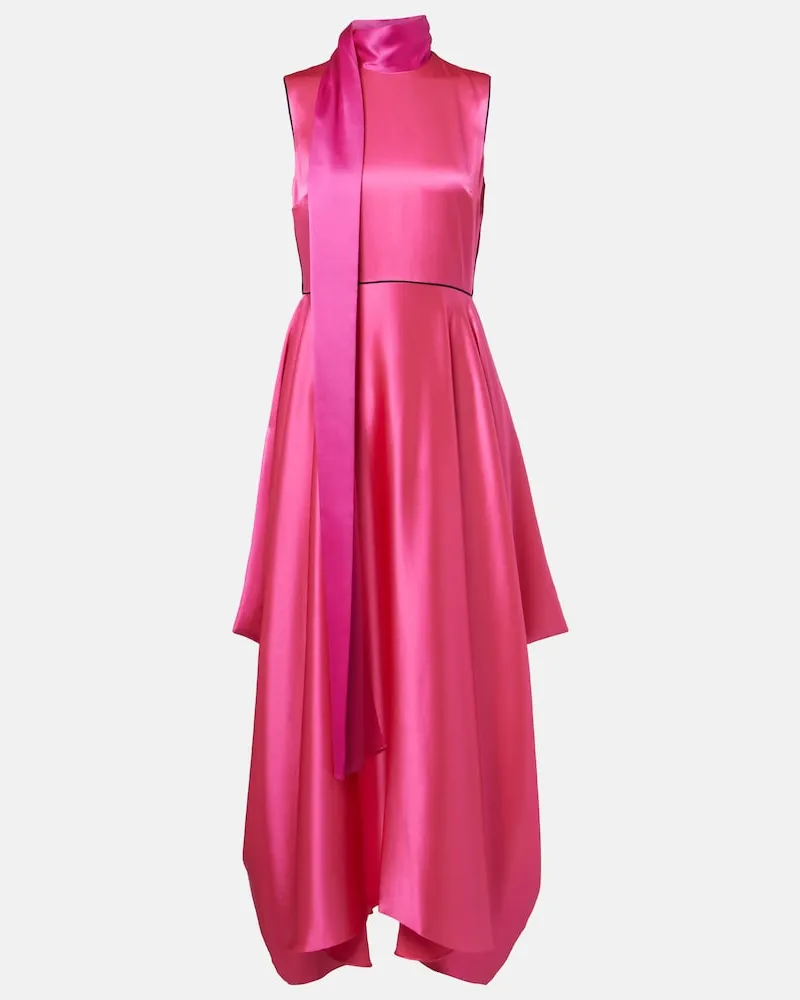 Roksanda Ilincic Robe Aela aus Satin Rosa
