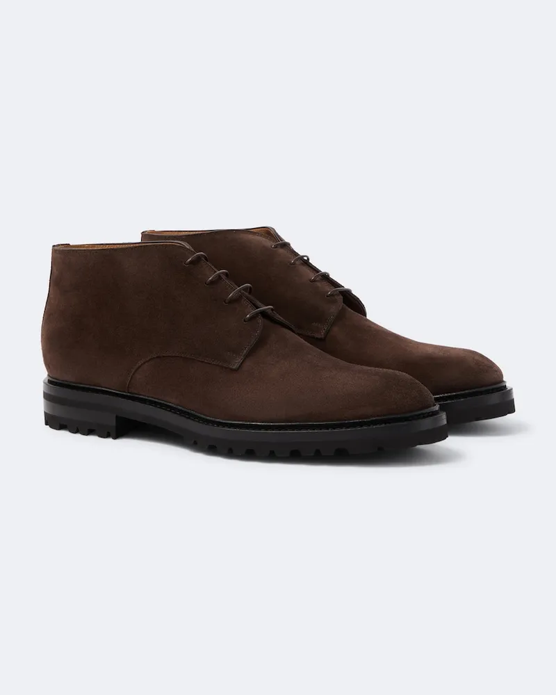 Kiton Desert Boots aus Veloursleder Braun