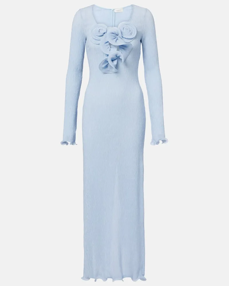 Magda Butrym Verziertes Maxikleid Blau