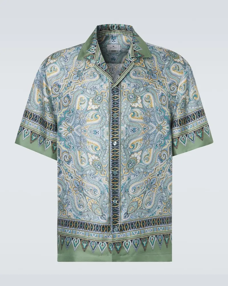 Etro Hemd aus Seiden-Twill Multicolor