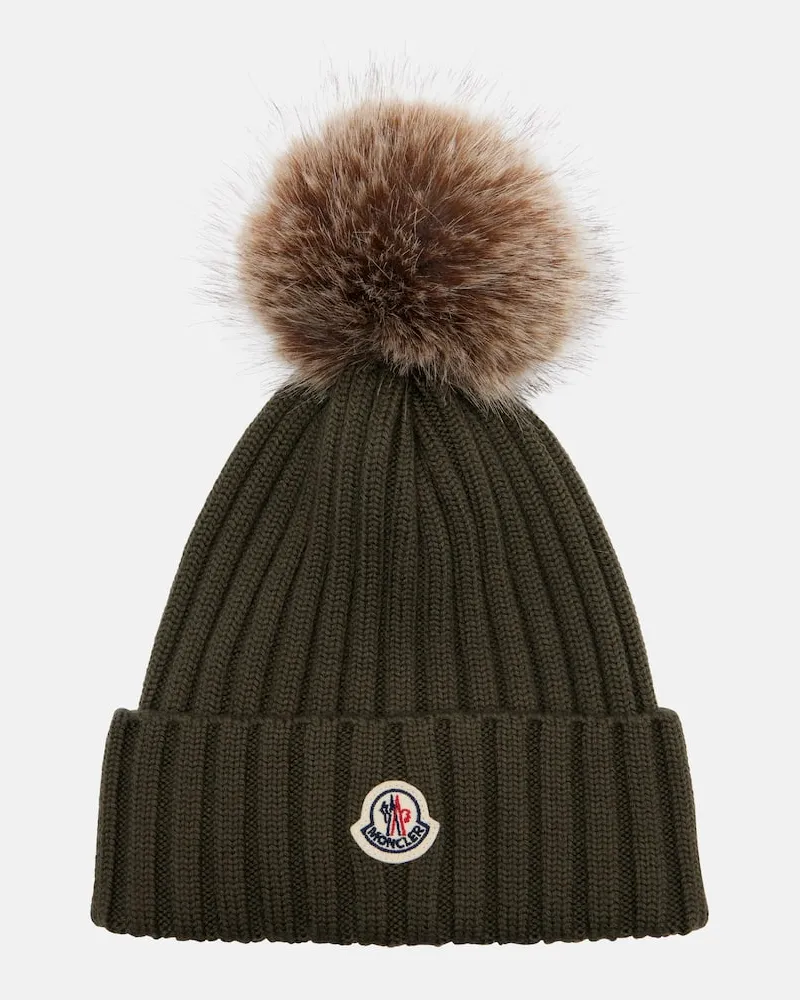 Moncler Mütze aus Schurwolle Grün