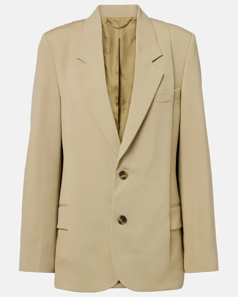 Victoria Beckham Einreihiger Blazer Grau