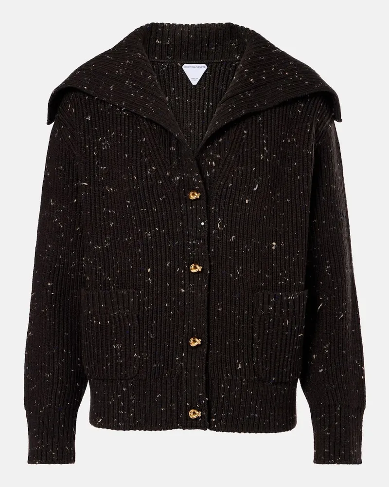Bottega Veneta Cardigan aus Rippstrick Braun