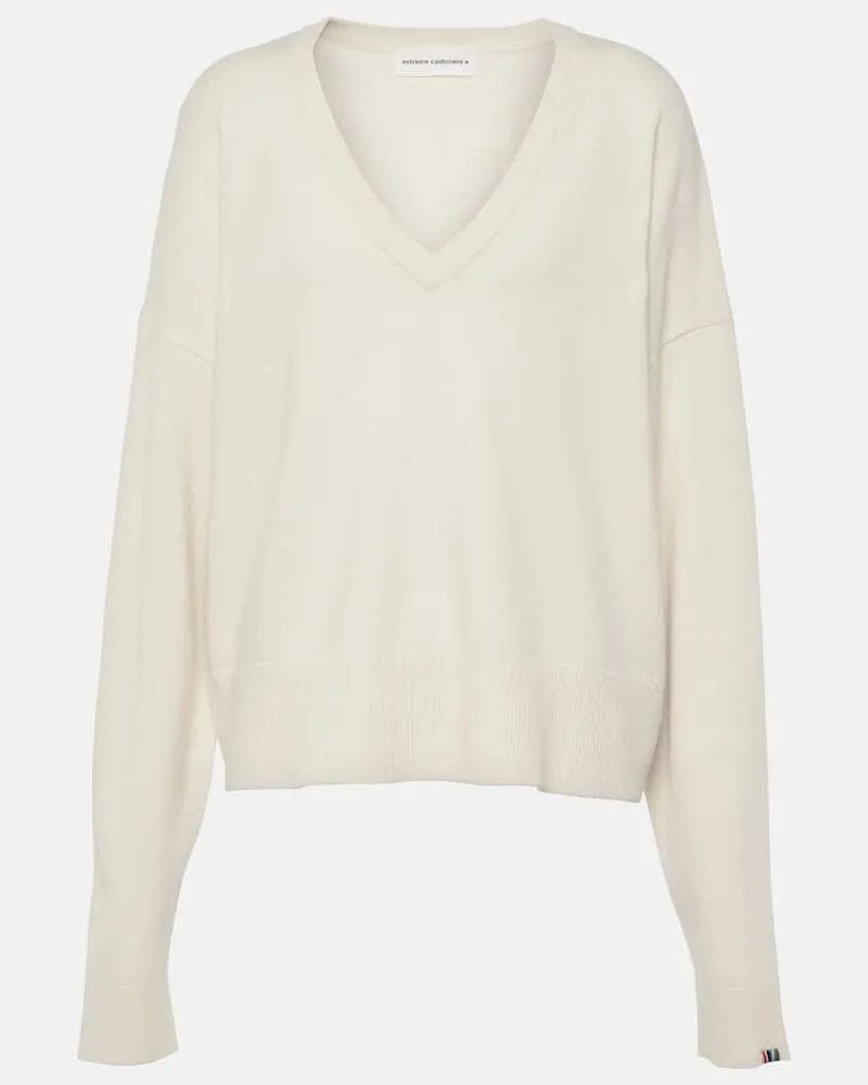 extreme cashmere Pullover Clash aus einem Kaschmirgemisch Weiß